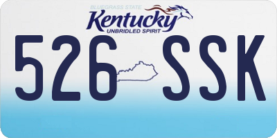 KY license plate 526SSK