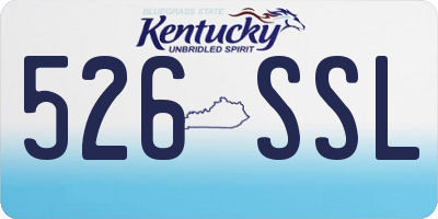 KY license plate 526SSL