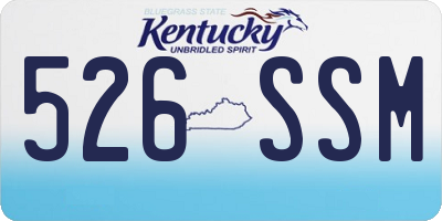 KY license plate 526SSM