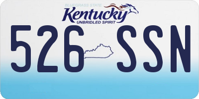 KY license plate 526SSN