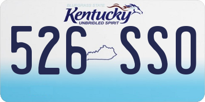 KY license plate 526SSO