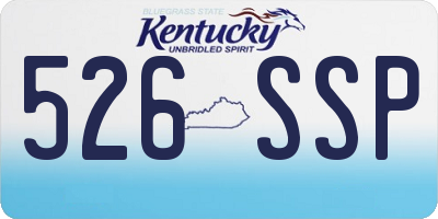 KY license plate 526SSP
