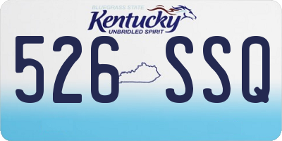 KY license plate 526SSQ
