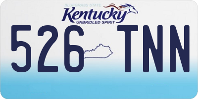 KY license plate 526TNN
