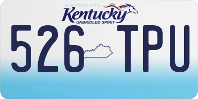 KY license plate 526TPU