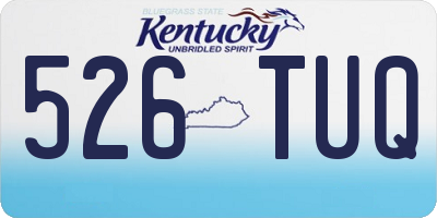 KY license plate 526TUQ