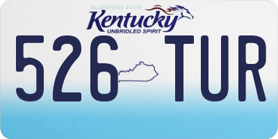 KY license plate 526TUR