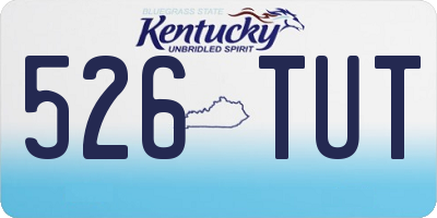 KY license plate 526TUT