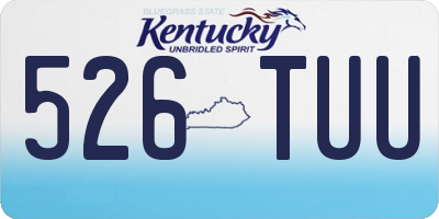 KY license plate 526TUU