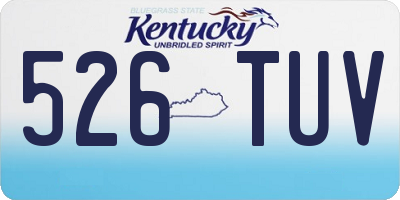 KY license plate 526TUV