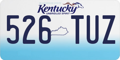 KY license plate 526TUZ