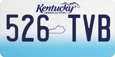 KY license plate 526TVB