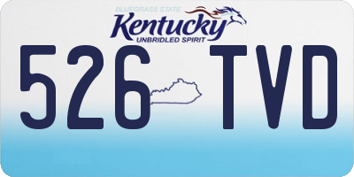 KY license plate 526TVD