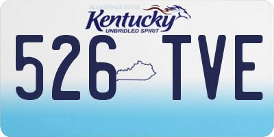 KY license plate 526TVE