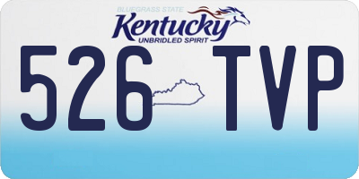 KY license plate 526TVP