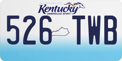 KY license plate 526TWB