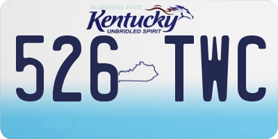 KY license plate 526TWC