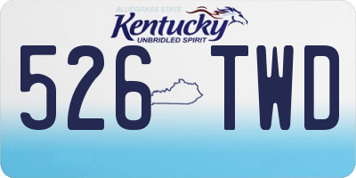 KY license plate 526TWD