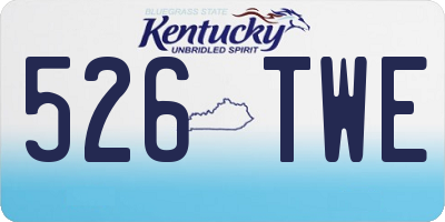 KY license plate 526TWE