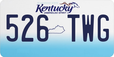 KY license plate 526TWG