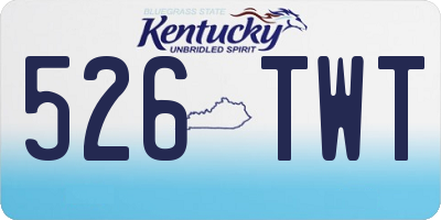KY license plate 526TWT