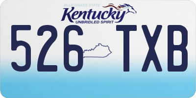 KY license plate 526TXB