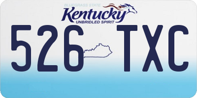 KY license plate 526TXC