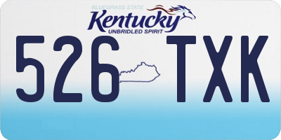 KY license plate 526TXK