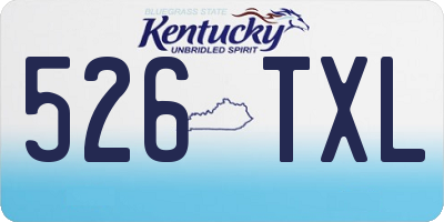 KY license plate 526TXL