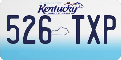 KY license plate 526TXP