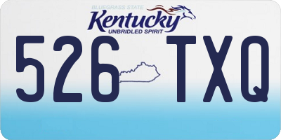 KY license plate 526TXQ