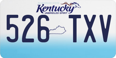 KY license plate 526TXV