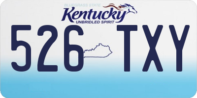 KY license plate 526TXY