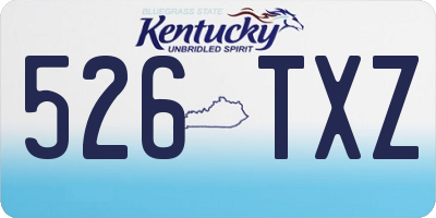 KY license plate 526TXZ