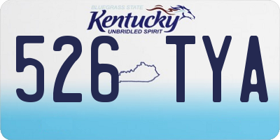 KY license plate 526TYA