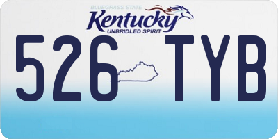 KY license plate 526TYB