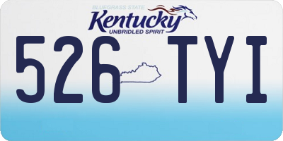 KY license plate 526TYI
