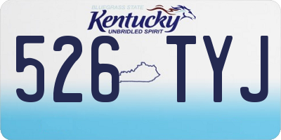 KY license plate 526TYJ