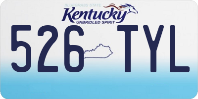 KY license plate 526TYL