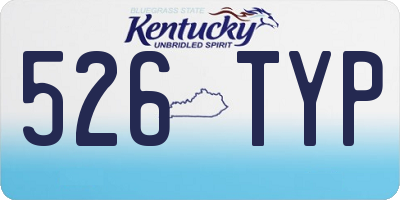 KY license plate 526TYP