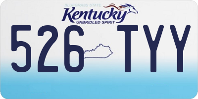 KY license plate 526TYY