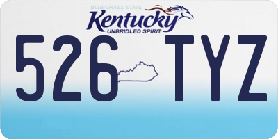 KY license plate 526TYZ