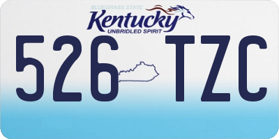 KY license plate 526TZC