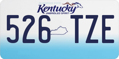 KY license plate 526TZE