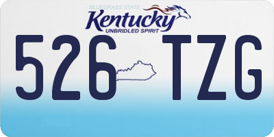 KY license plate 526TZG