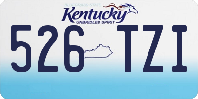 KY license plate 526TZI