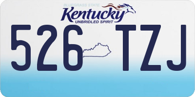 KY license plate 526TZJ