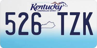 KY license plate 526TZK