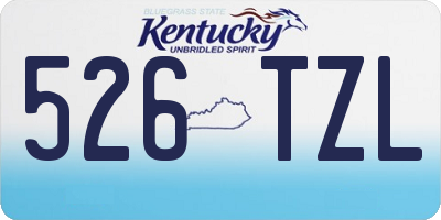 KY license plate 526TZL