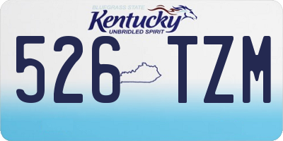 KY license plate 526TZM